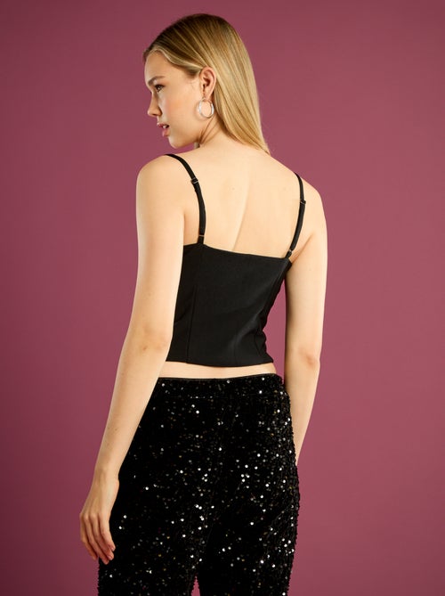 Cropped top in korsetstijl - Kiabi