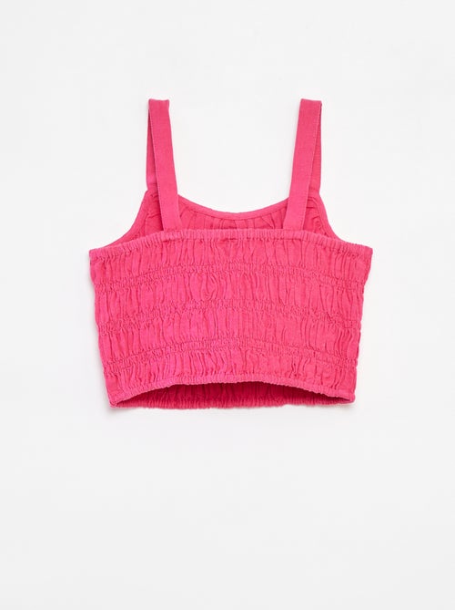 Cropped top met bandjes - Kiabi