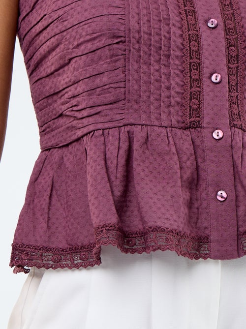 Cropped top met fijne bandjes - Kiabi