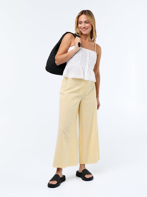 Cropped top met fijne bandjes - Kiabi