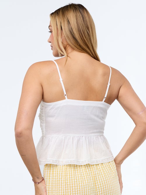 Cropped top met fijne bandjes - Kiabi