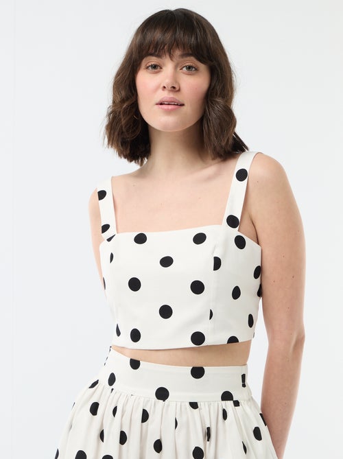 Cropped top met stippenmotief - Kiabi Cropped top met stippenmotief - Kiabi