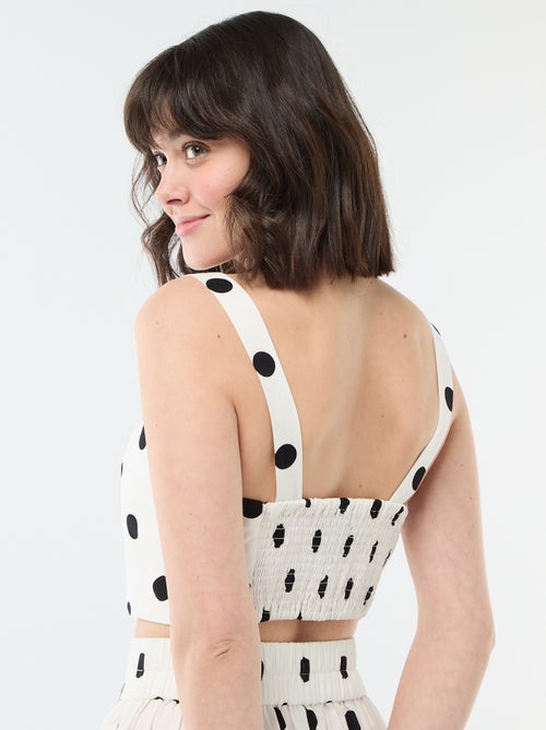 Cropped top met stippenmotief - Kiabi Cropped top met stippenmotief - Kiabi