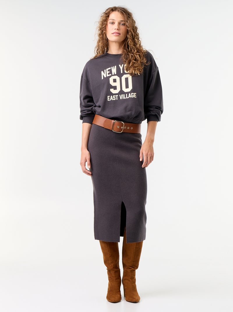 Cropped trui Grijs - Kiabi