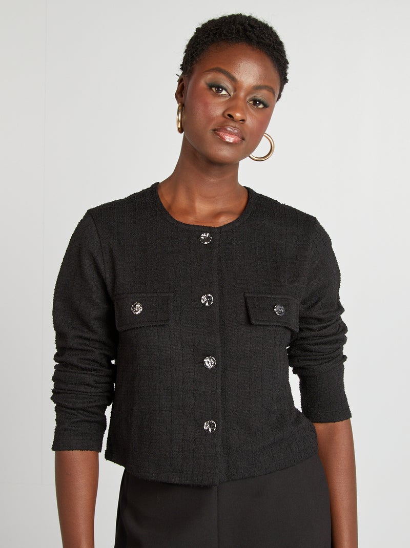 Cropped vest 'JDY' ZWART - Kiabi