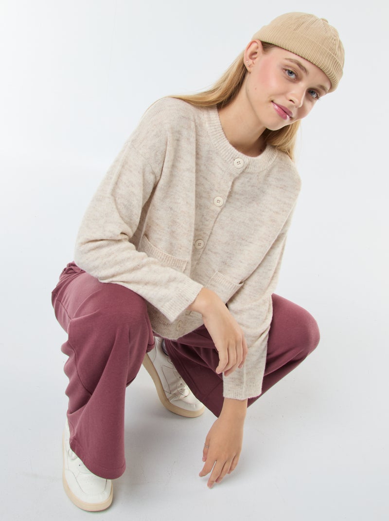 Cropped vest van tricot Biege - Kiabi