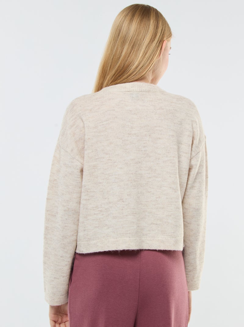Cropped vest van tricot Biege - Kiabi