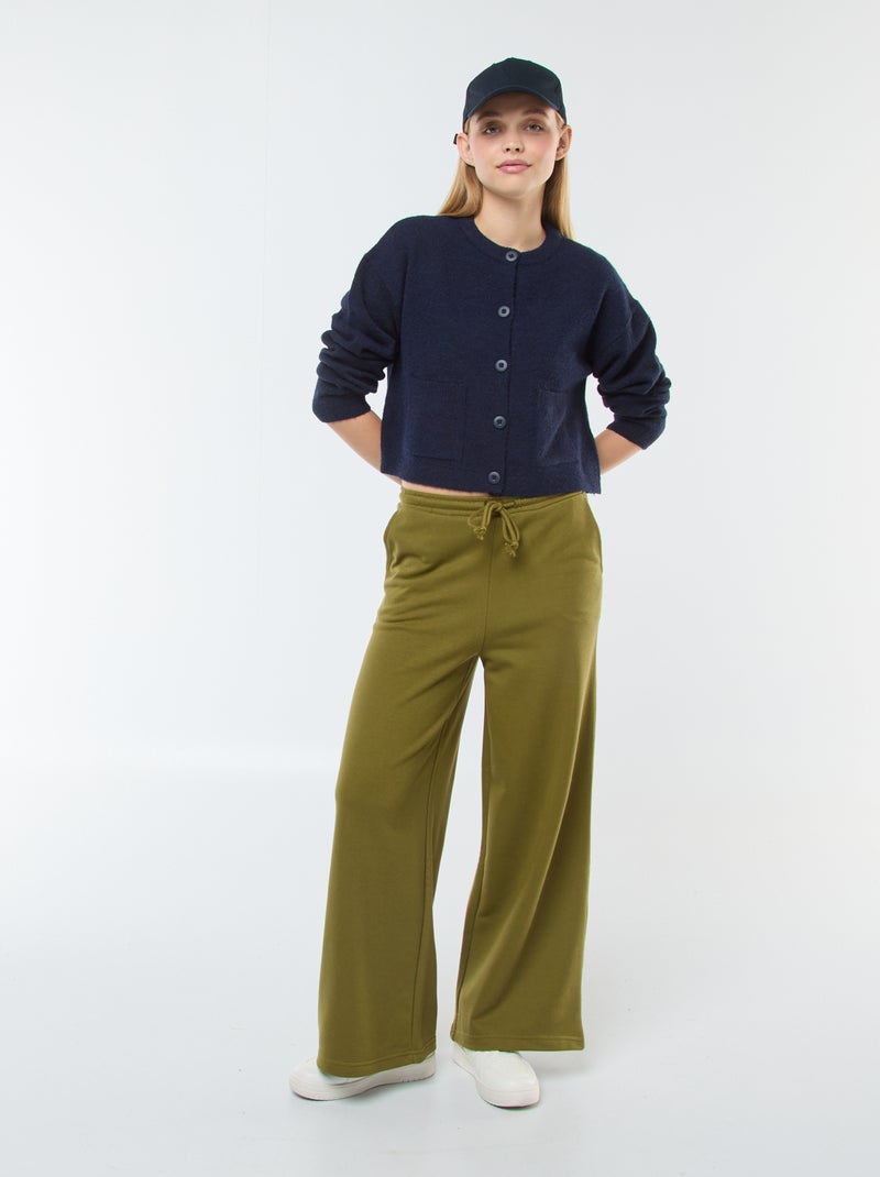 Cropped vest van tricot Blauw - Kiabi