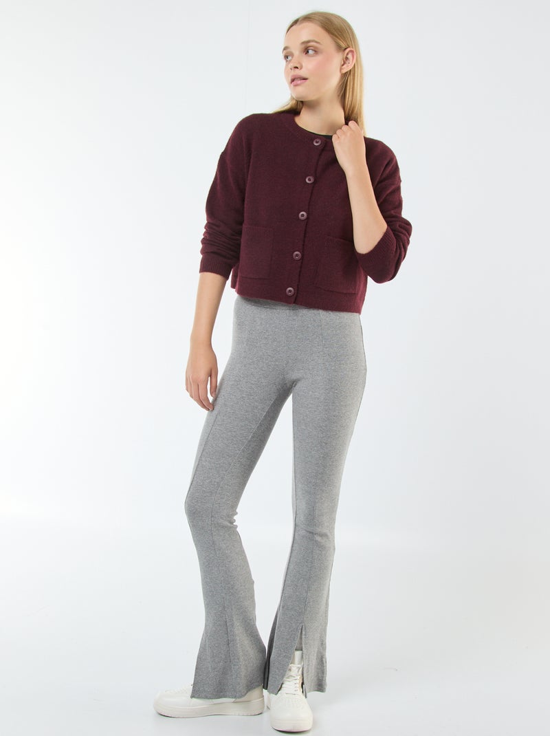 Cropped vest van tricot Rood - Kiabi
