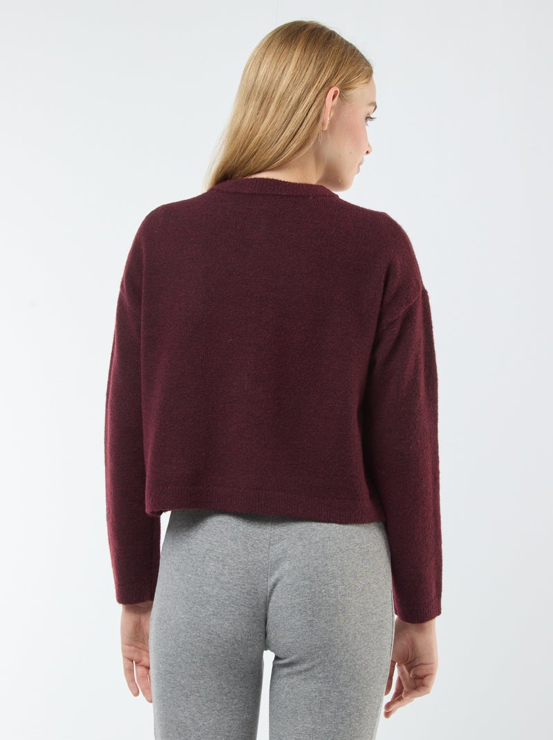 Cropped vest van tricot Rood - Kiabi