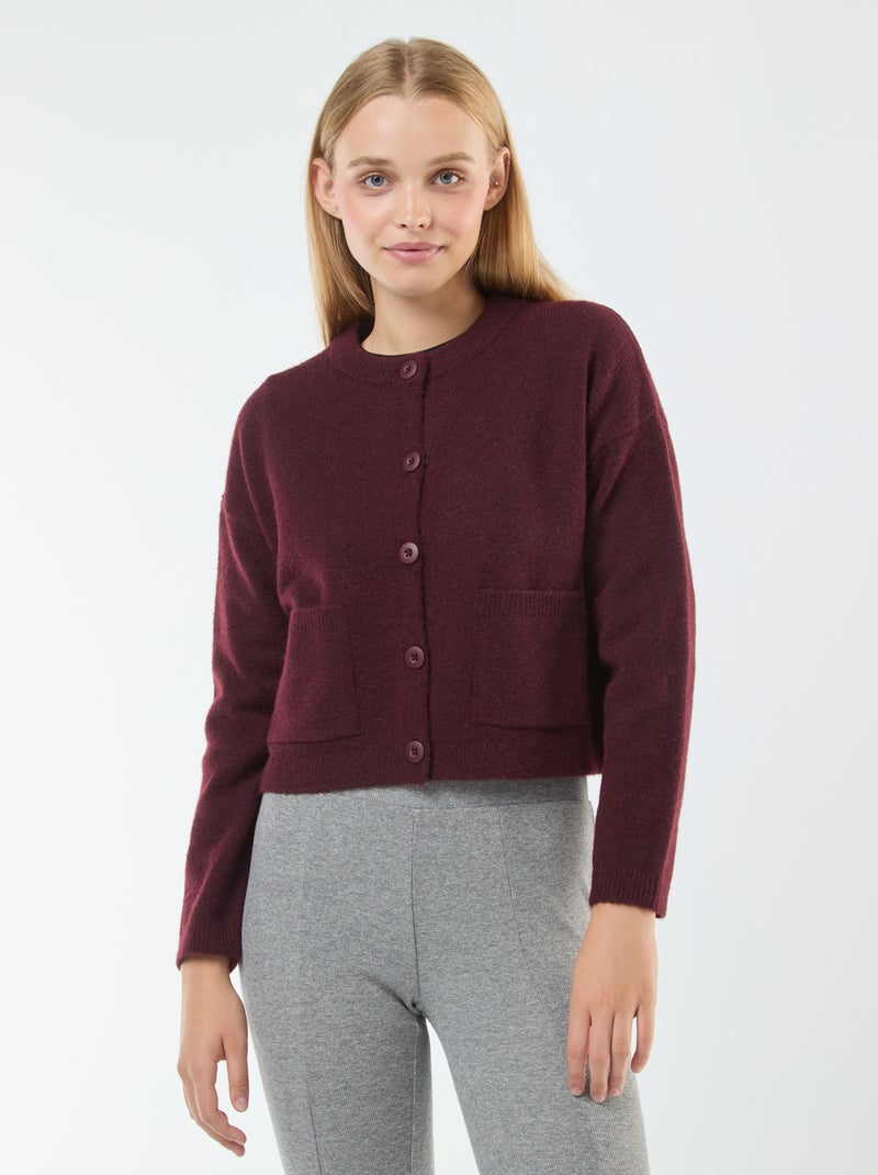 Cropped vest van tricot Rood - Kiabi