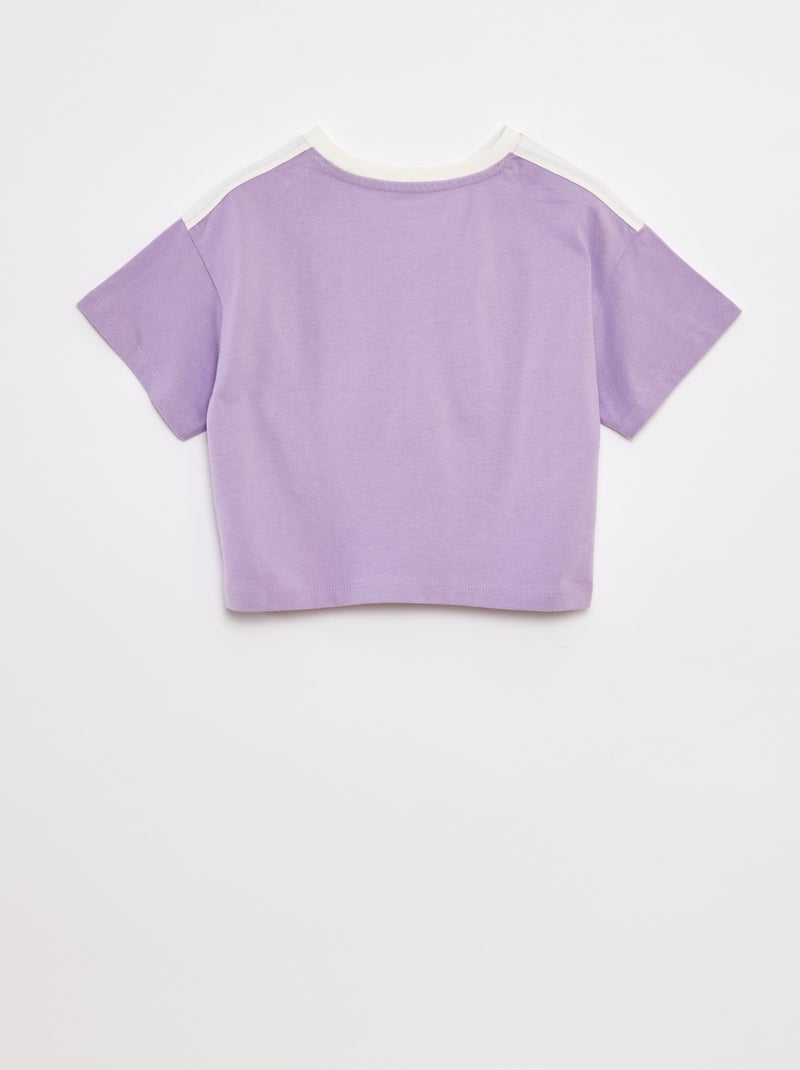 Croptop in campusstijl Paars - Kiabi