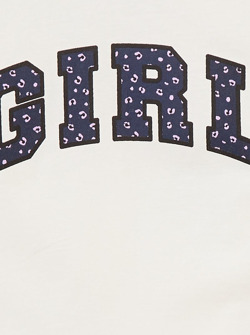 Croptop in campusstijl Wit - Kiabi