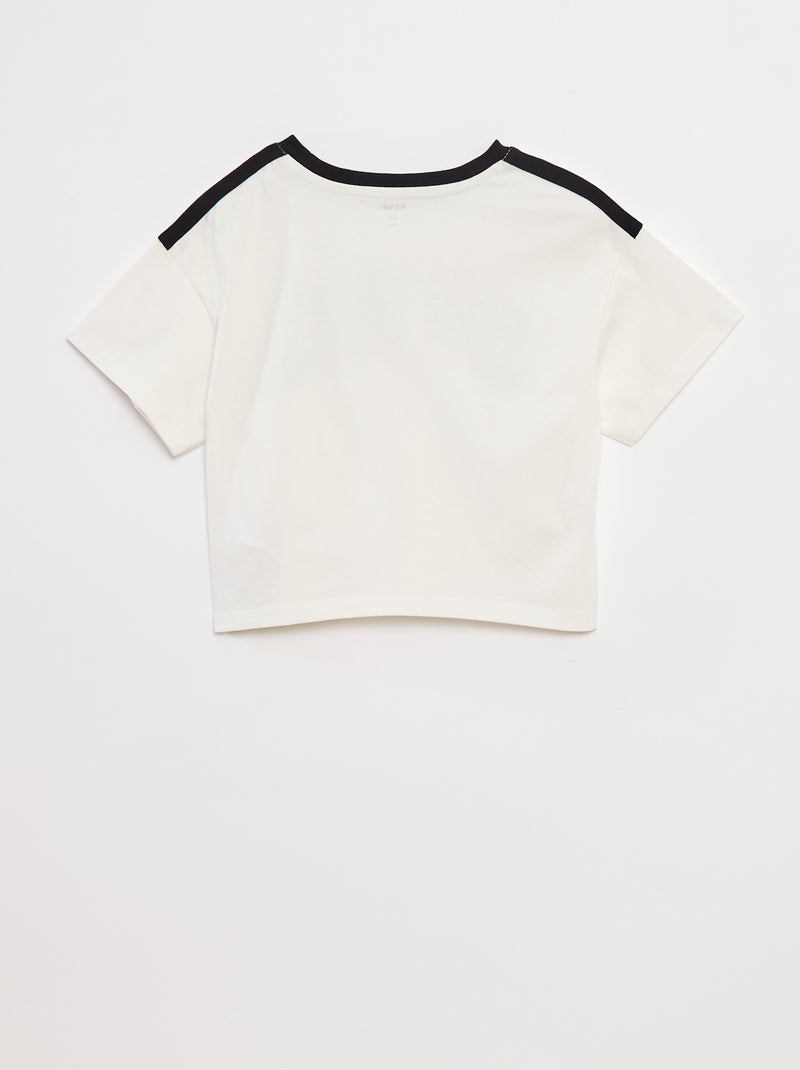 Croptop in campusstijl Wit - Kiabi