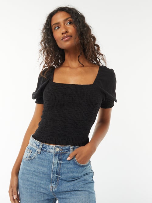 Croptop met korte mouw - Kiabi