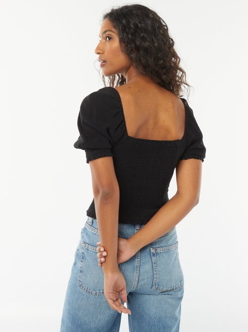 Croptop met korte mouw - Kiabi
