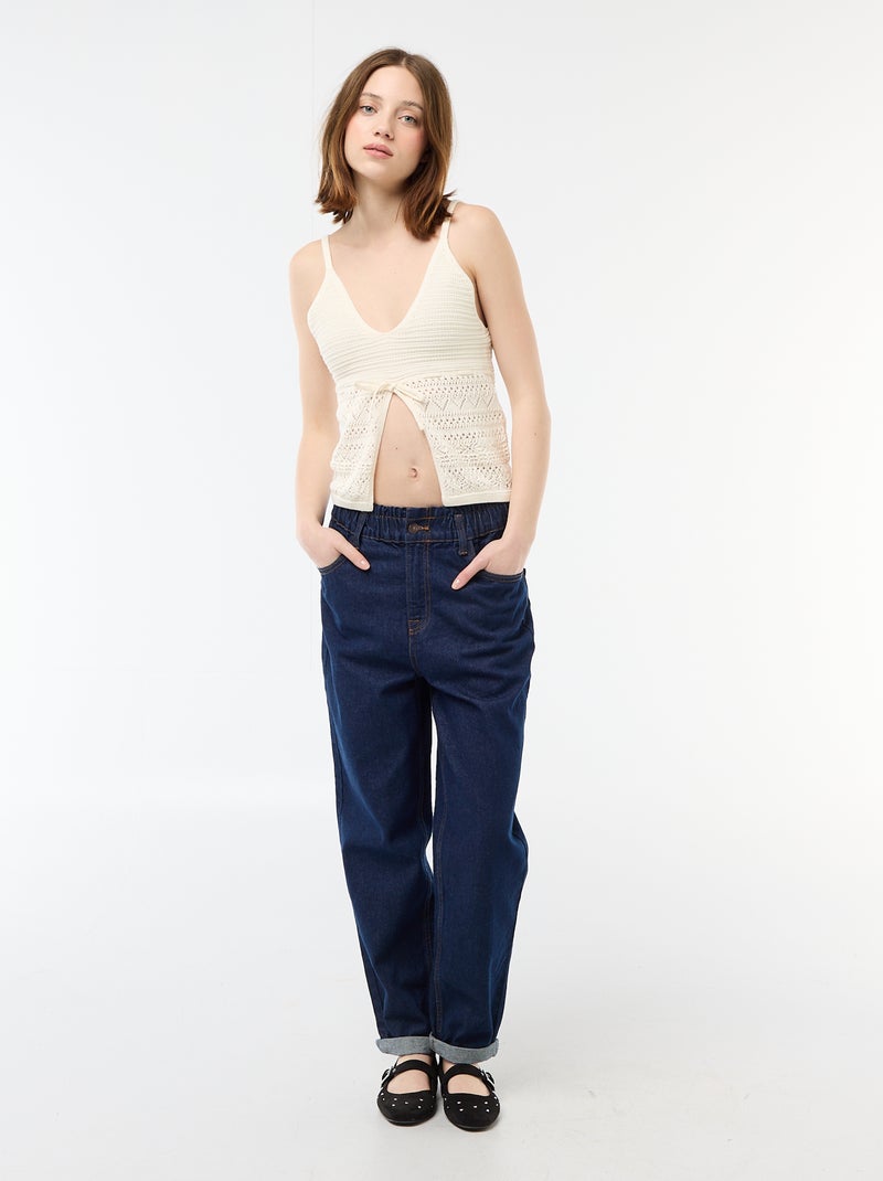 Croptop van gehaakte stof Biege - Kiabi