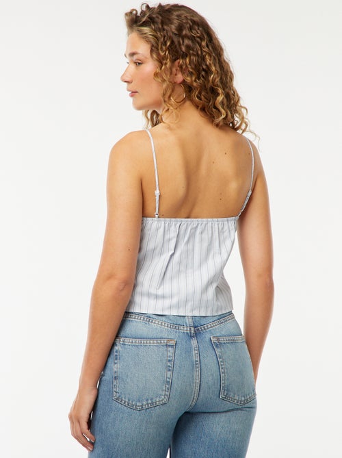 Croptop van popeline - Kiabi