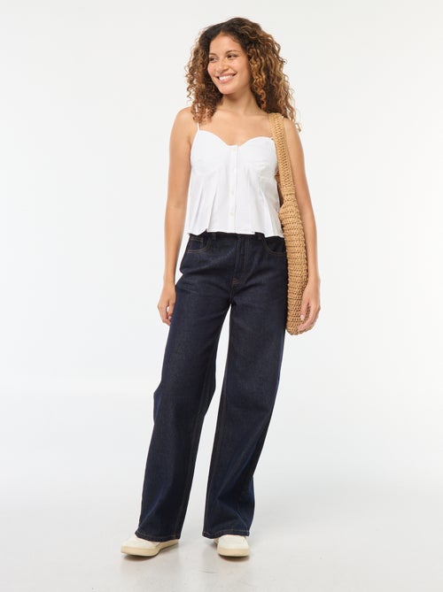 Croptop van popeline - Kiabi