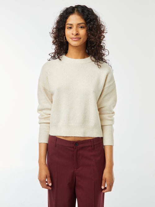 Croptrui van zacht tricot - Kiabi