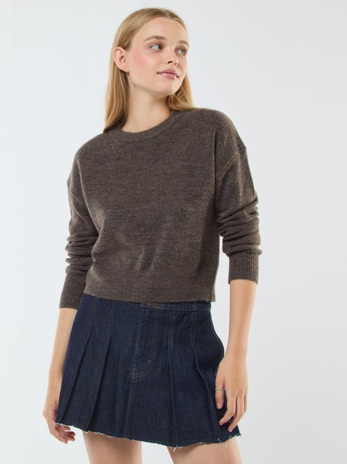 Croptrui van zacht tricot - Kiabi