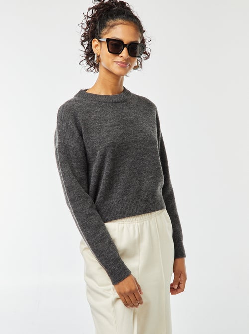 Croptrui van zacht tricot - Kiabi