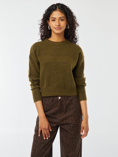 Croptrui van zacht tricot - Kiabi