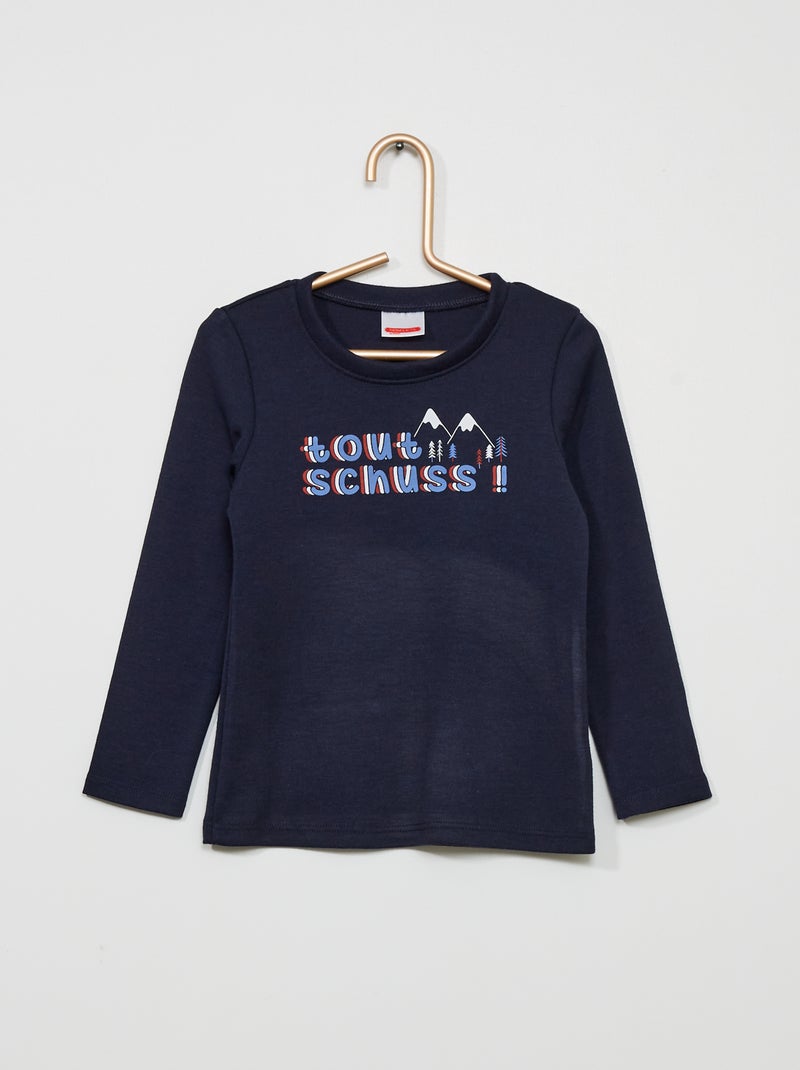 'Damart'-T-shirt van 'Thermolactyl'-vezel BLAUW - Kiabi