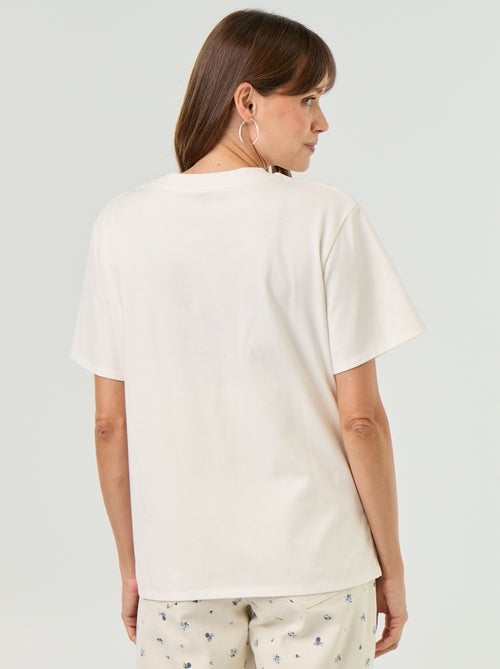 Dames-T-shirt met korte mouwen van katoenjersey - Kiabi Dames-T-shirt met korte mouwen van katoenjersey - Kiabi