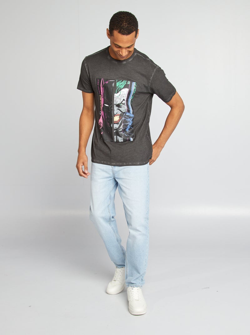 'DC Comics'-T-shirt met 'Batman'- en 'Joker'-print ZWART - Kiabi