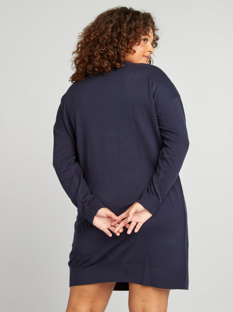 Dé trui-jurk met kerstmotief BLAUW - Kiabi