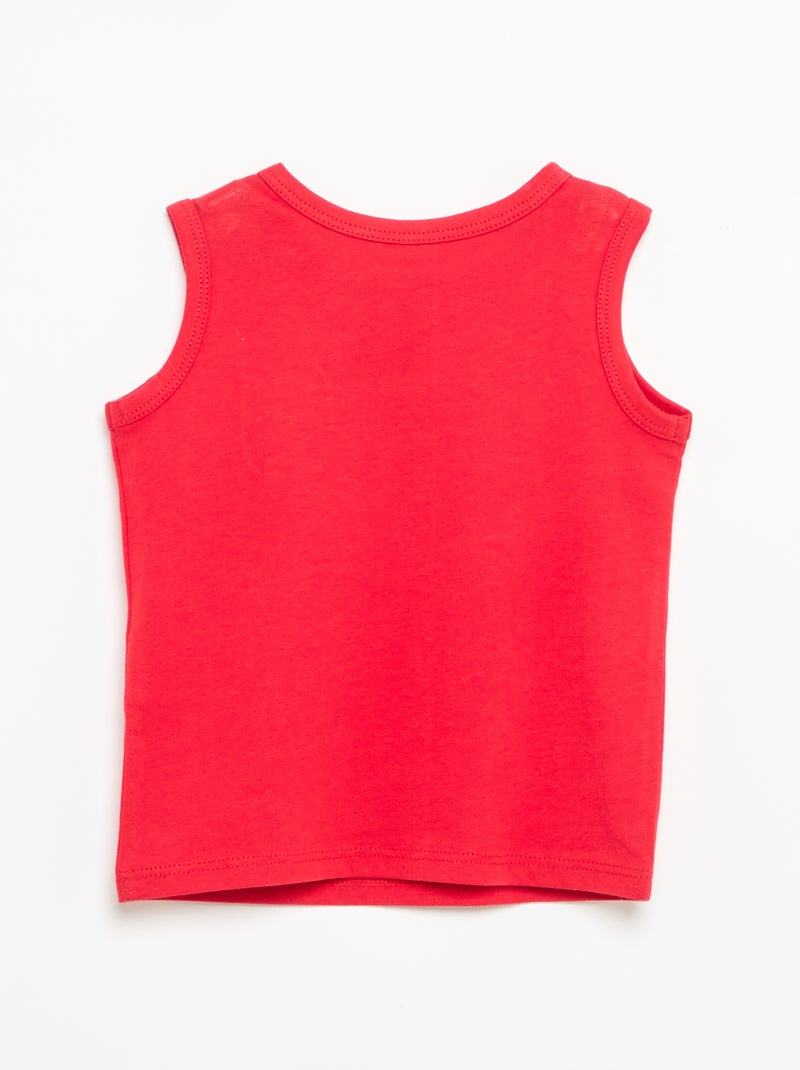 Debardeur met patch op de borst Rood - Kiabi