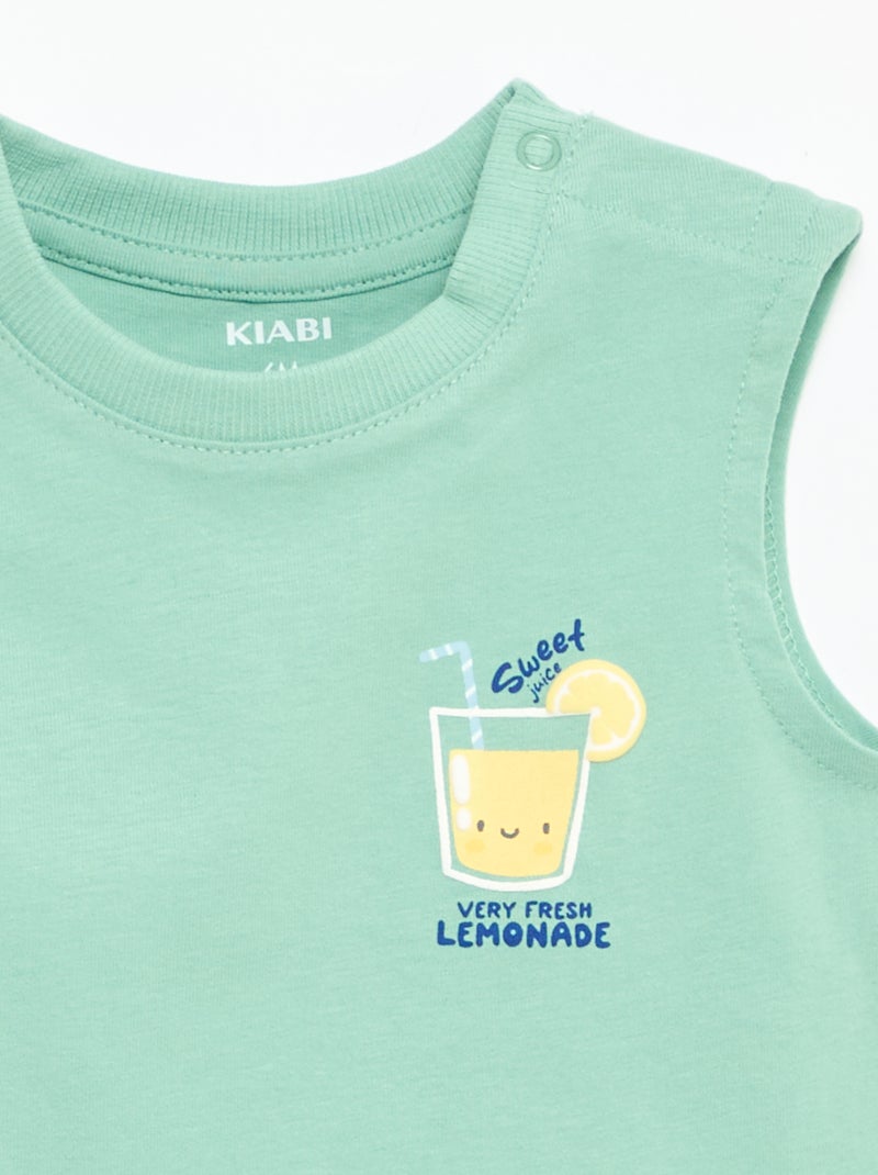 Débardeur met print op de voorkant Groen - Kiabi