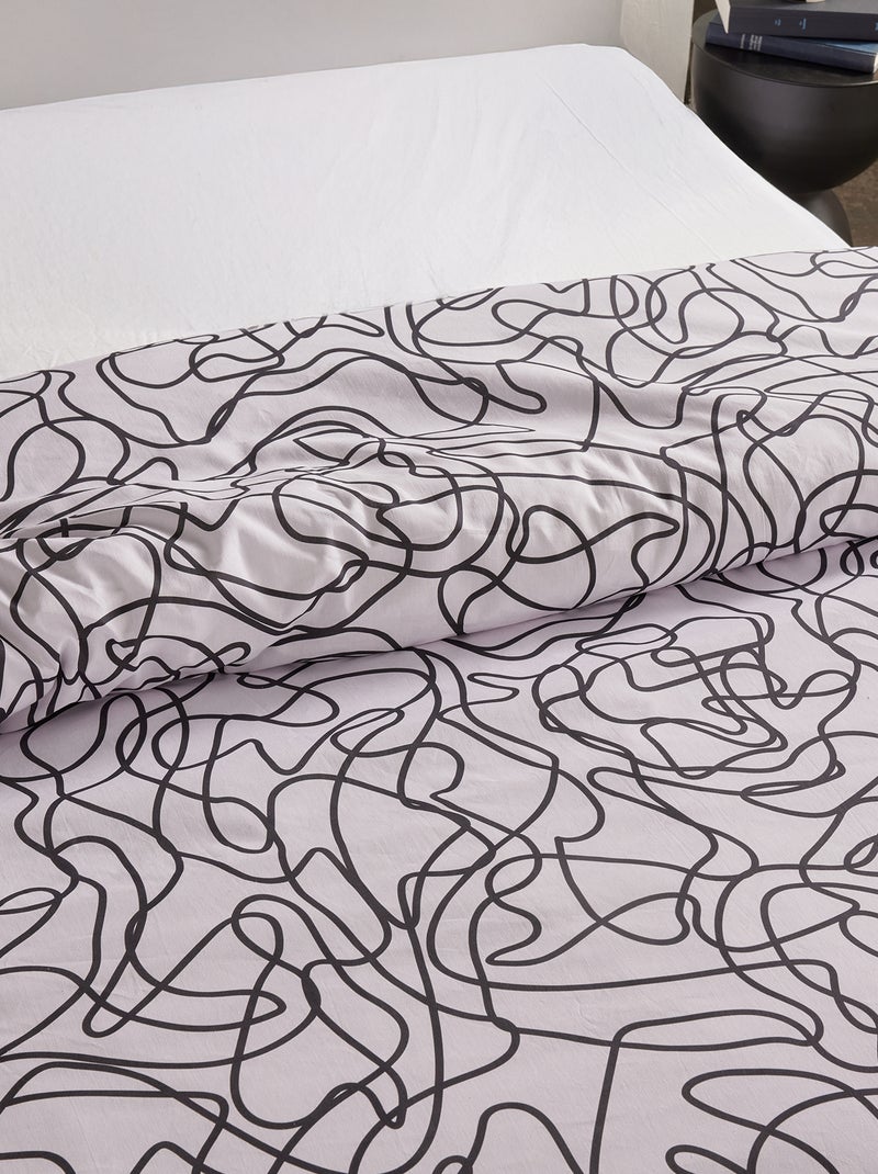 Dekbed met print ZWART - Kiabi