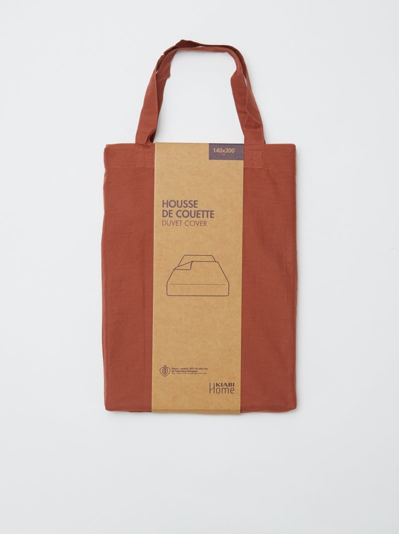 Dekbedovertrek (140 x 200cm) - Kiabi Home BRUIN - Kiabi