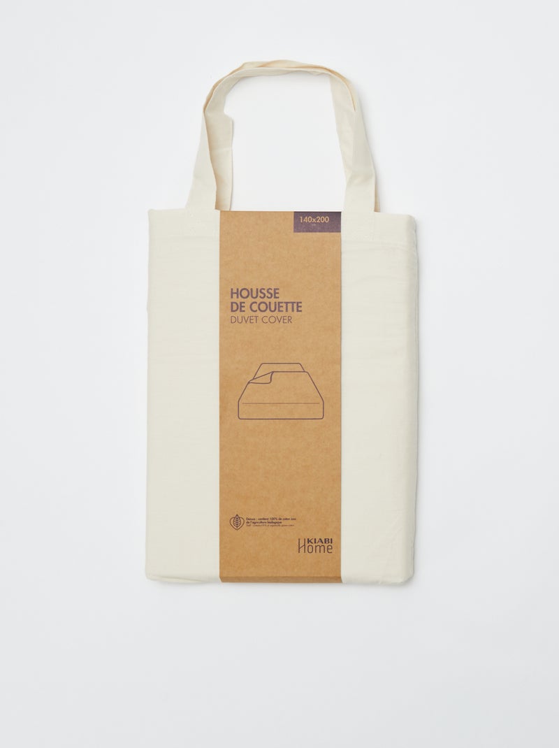 Dekbedovertrek (140 x 200cm) - Kiabi Home WIT - Kiabi