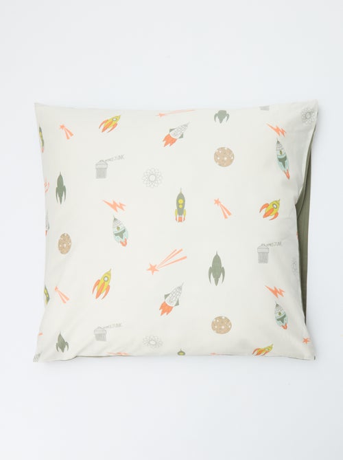 Dekbedovertrek (140 x 200cm) + kussensloop - 2-delige set - Kiabi