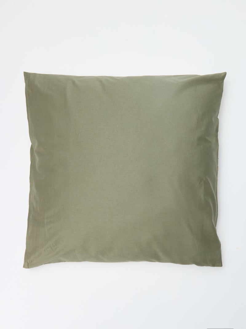 Dekbedovertrek (140 x 200cm) + kussensloop - 2-delige set Kaki - Kiabi