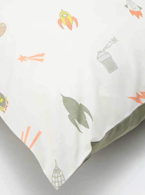 Dekbedovertrek (140 x 200cm) + kussensloop - 2-delige set - Kiabi