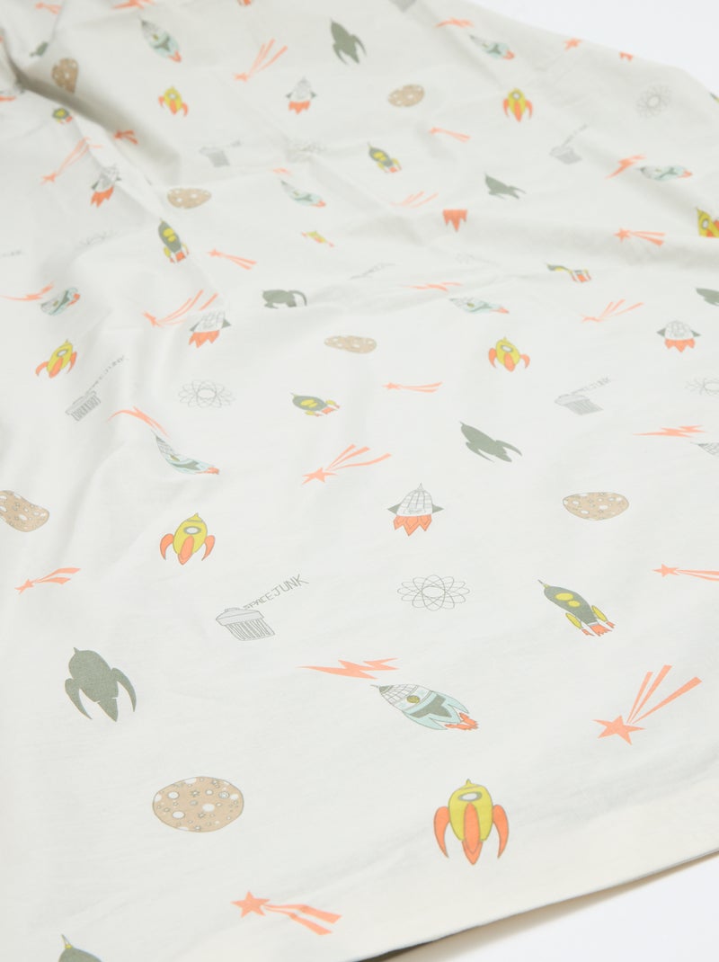 Dekbedovertrek (140 x 200cm) + kussensloop - 2-delige set Kaki - Kiabi