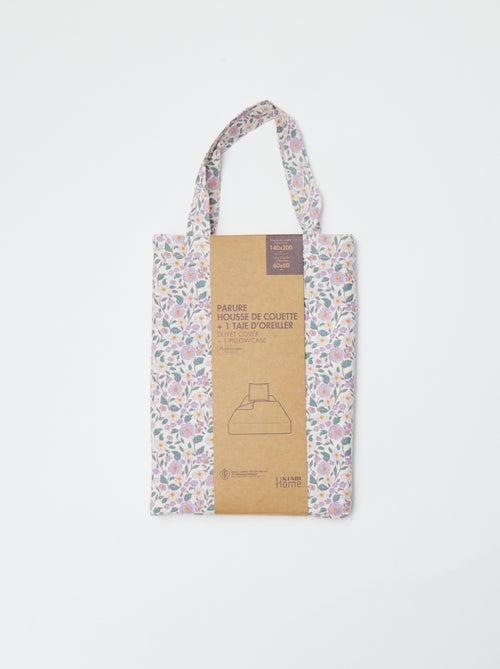 Dekbedovertrek (140 x 200cm) + kussensloop - 2-delige set - Kiabi