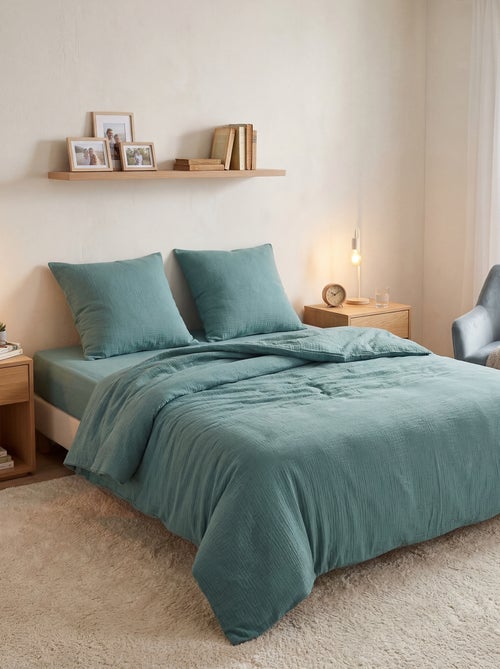 Dekbedovertrek 2 personen (240 x 220cm) van katoenen mousseline - Kiabi Home - Kiabi