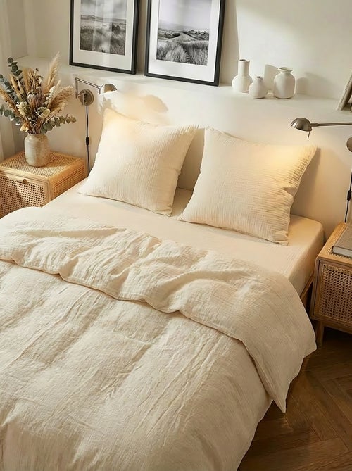 Dekbedovertrek 2 personen (240 x 220cm) van katoengaas - Kiabi Home - Kiabi