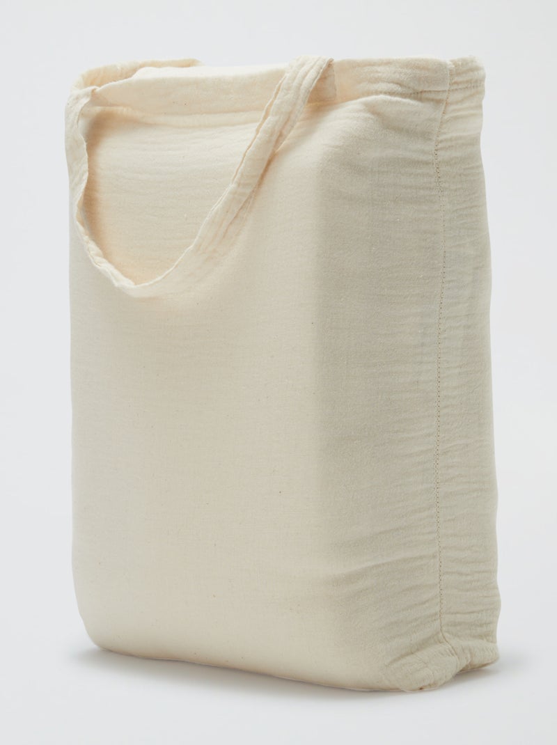 Dekbedovertrek 2 personen (240 x 220cm) van katoengaas - Kiabi Home BIEGE - Kiabi