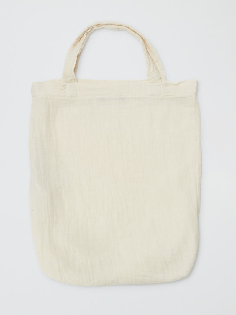 Dekbedovertrek 2 personen (240 x 220cm) van katoengaas - Kiabi Home BIEGE - Kiabi