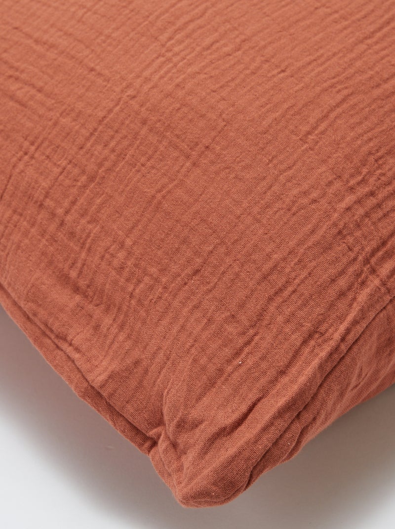 Dekbedovertrek 2 personen (240 x 220cm) van katoengaas - Kiabi Home BRUIN - Kiabi