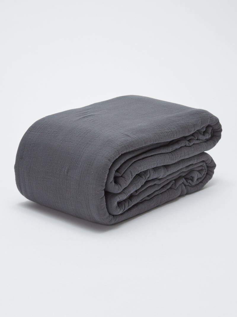 Dekbedovertrek 2 personen (240 x 220cm) van katoengaas - Kiabi Home GRIJS - Kiabi