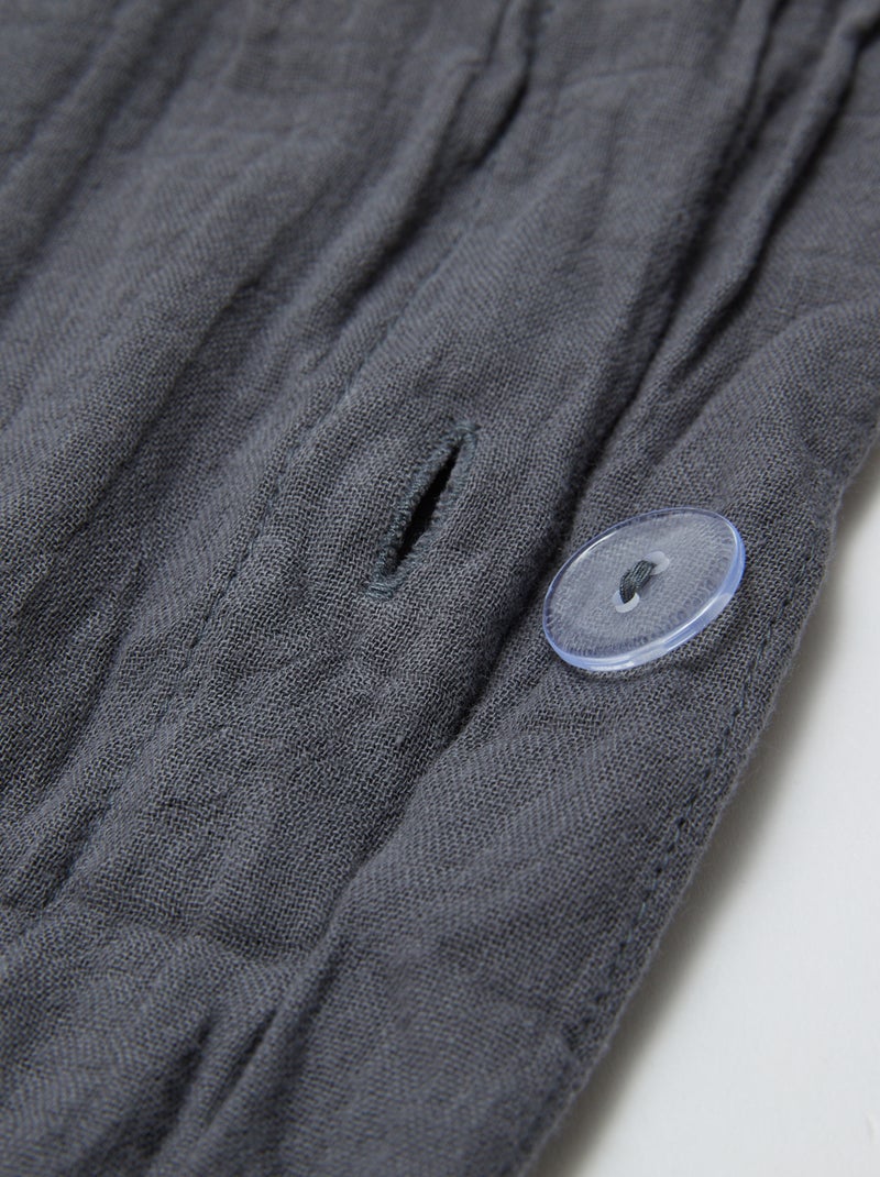 Dekbedovertrek 2 personen (240 x 220cm) van katoengaas - Kiabi Home GRIJS - Kiabi