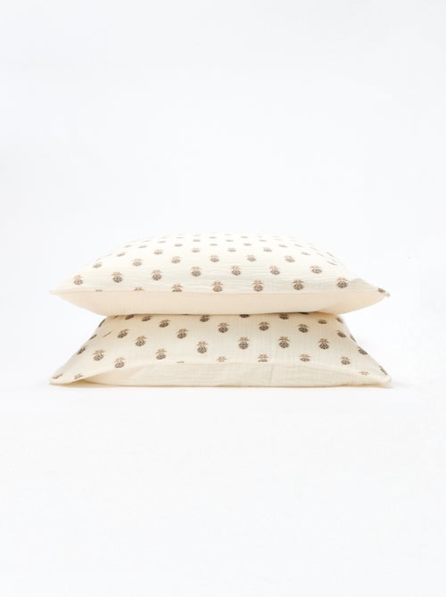 Dekbedovertrek 2-persoons (200x200 cm) van katoenen mousseline - Kiabi Home - Kiabi