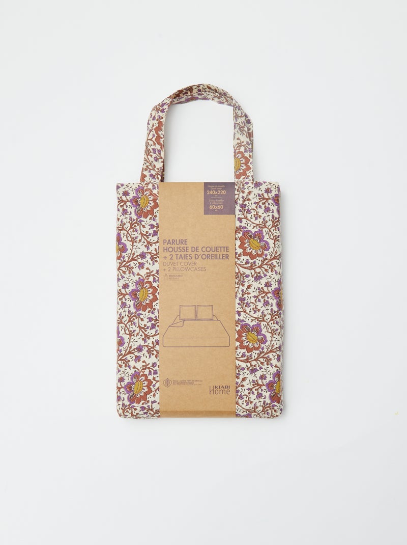 Dekbedovertrek 2-persoons (240 x 220cm) van katoen - Kiabi Home BIEGE - Kiabi